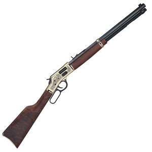 Henry Big Boy Brass Side Gate Deluxe Engraved Edition Polished Hardened Brass Lever Action Rifle - 44 Magnum - 20in