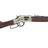 Henry Big Boy Brass Side Gate Deluxe Engraved Edition Polished Hardened Brass Lever Action Rifle - 44 Magnum - 20in - Brown