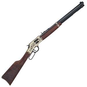 Henry Big Boy Brass Side Gate Deluxe Engraved Edition Polished Hardened Brass Lever Action Rifle - 45 (Long) Colt - 20in