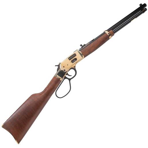 Henry Big Boy 357 Magnum Brass Side Gate Polished Hardened Brass Lever Action Rifle – 20in – Brown