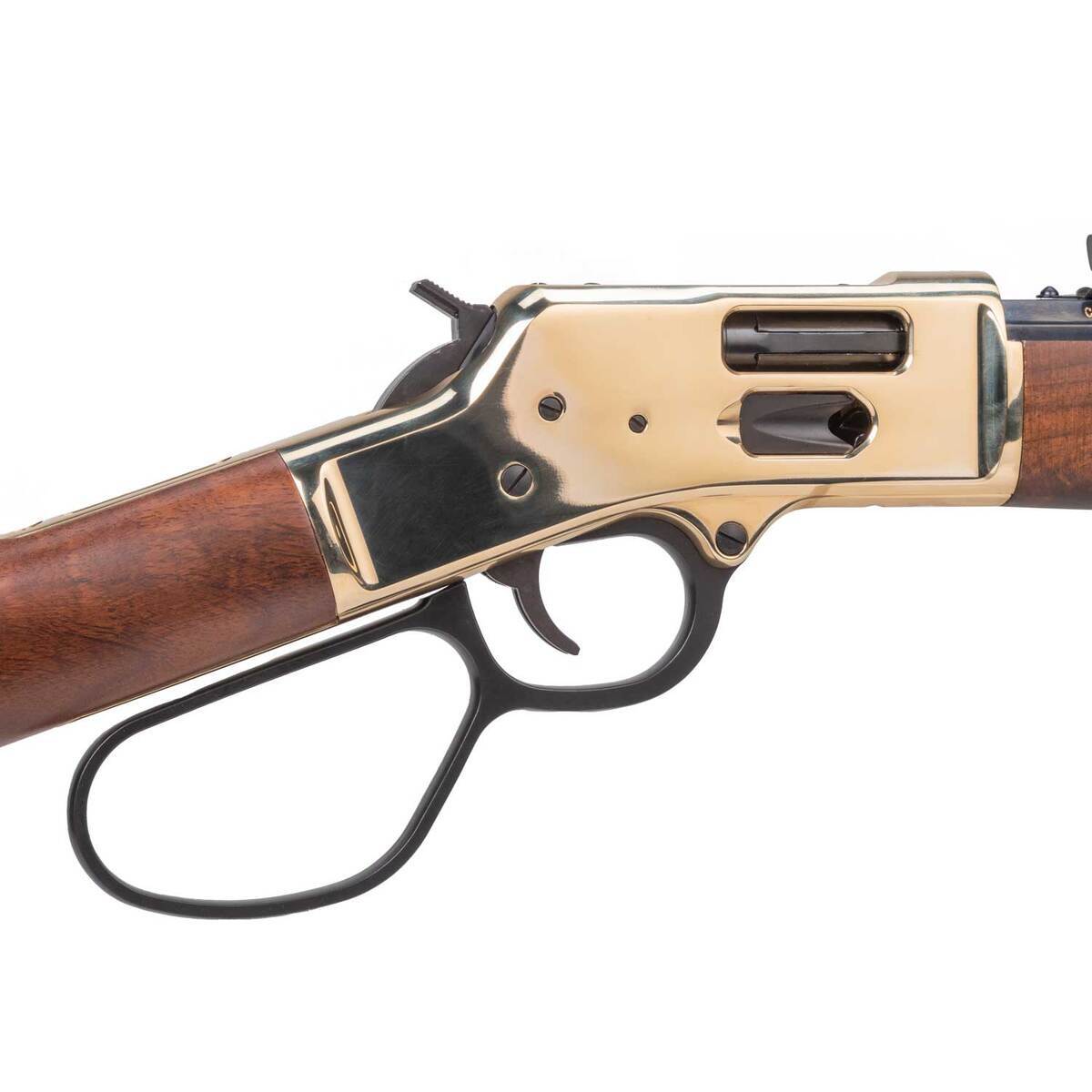 Henry Big Boy Brass Side Gate Polished Hardened Brass Lever Action Rifle - 357 Magnum - 20in - Brown Henry Big Boy Brass Side Gate Polished Hardened Brass Lever Action Rifle - 357 Magnum - 20in - Brown