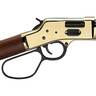 Henry Big Boy Brass Side Gate Polished Hardened Brass Lever Action Rifle - 45 (Long) Colt - 20in - Brown