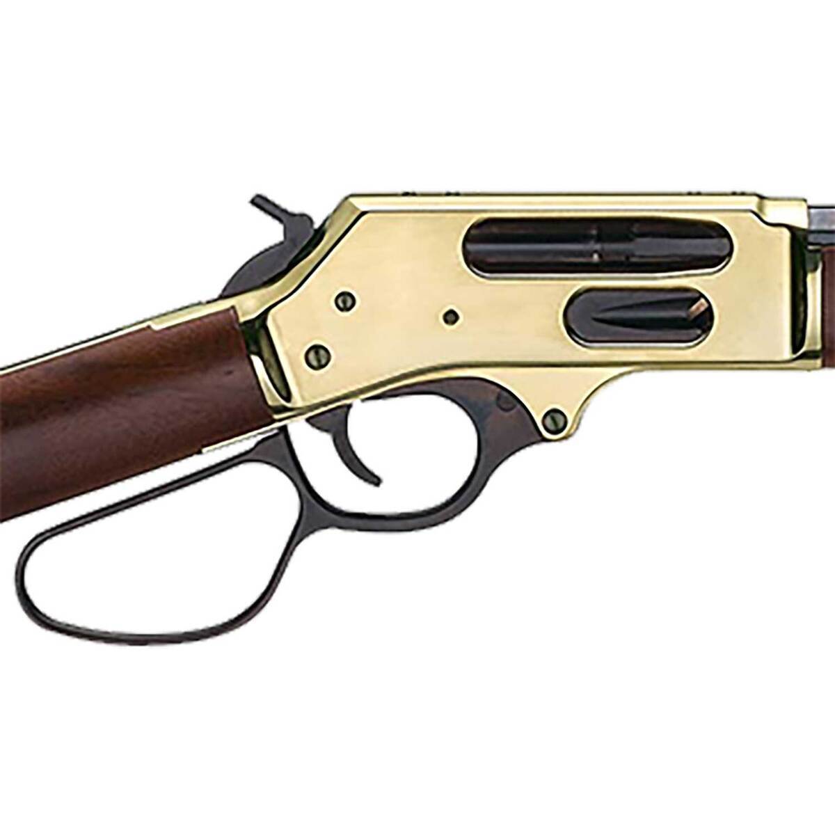 Henry Brass Lever Action Side Gate Polished Hardened Brass Lever Action Rifle - 45-70 Government - 22in - Brown Henry Brass Lever Action Side Gate Polished Hardened Brass Lever Action Rifle - 45-70 Government - 22in - Brown