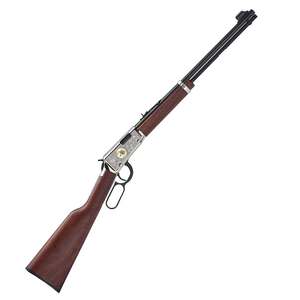Henry Classic 25th Anniversary Engraved Nickel-Plated Blued Steel Brown Lever Action Rifle - 22 Long Rifle