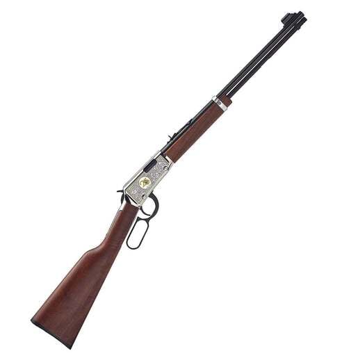 Henry Classic 25th Anniversary Engraved Nickel-Plated Blued Steel Brown Lever Action Rifle - 22 Long Rifle - Brown image