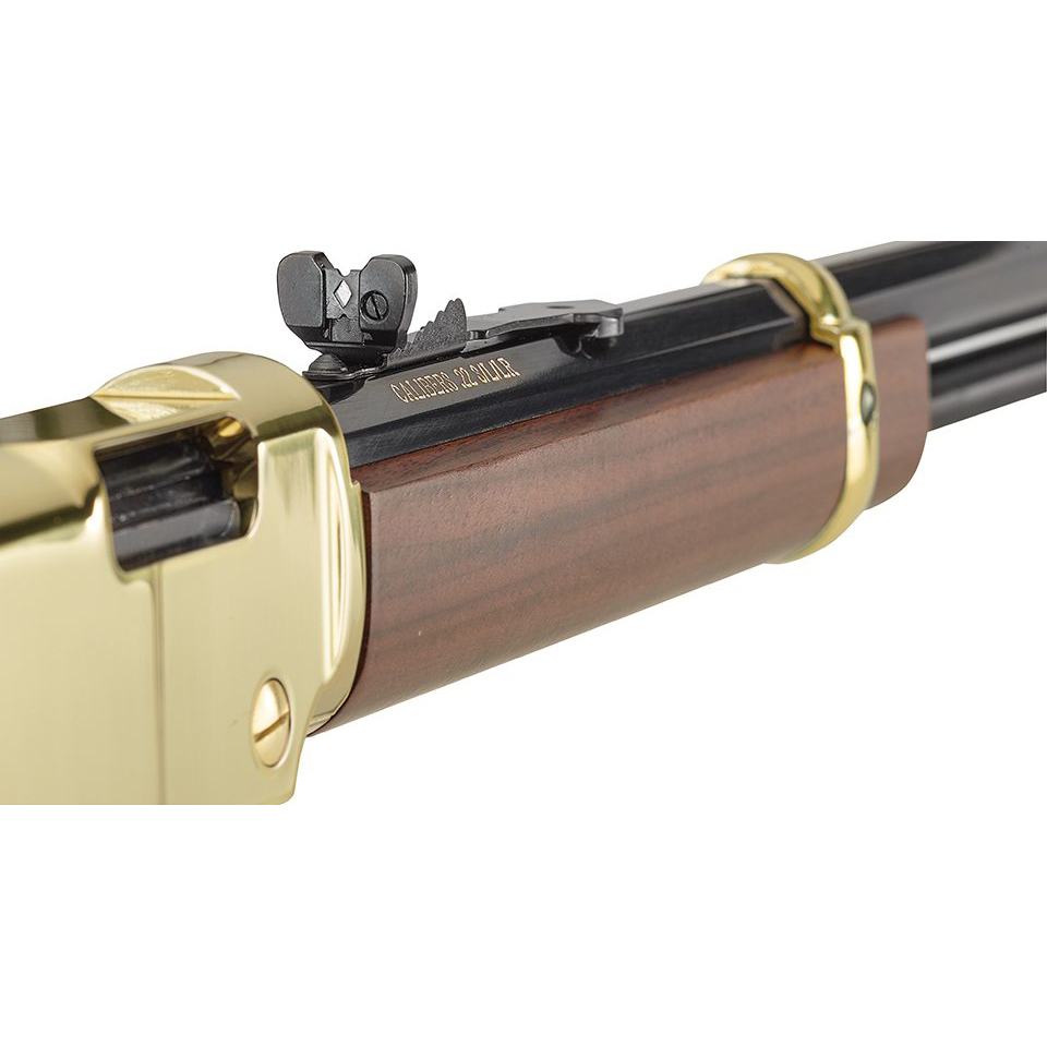 Henry Golden Boy Blued/Brass Lever Action Rifle - 22 Long Rifle - 20in - Brown Henry Golden Boy Blued/Brass Lever Action Rifle - 22 Long Rifle - 20in - Brown
