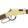 Henry Golden Boy Compact Polished Brass/Blued Lever Action Rifle - 22 Long Rifle - 16.25in - Brown