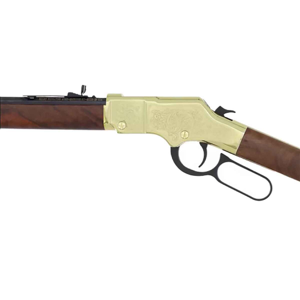 Henry Golden Boy Deluxe 4th Edition 17 HMR Engraved Brasslite Lever Action Rifle - 20in - Brown Henry Golden Boy Deluxe 4th Edition 17 HMR Engraved Brasslite Lever Action Rifle - 20in - Brown