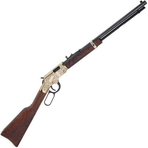 Henry Golden Boy Deluxe Engraved 3rd Edition Brasslite Lever Action Rifle - 17 HMR - 20in - Brown image