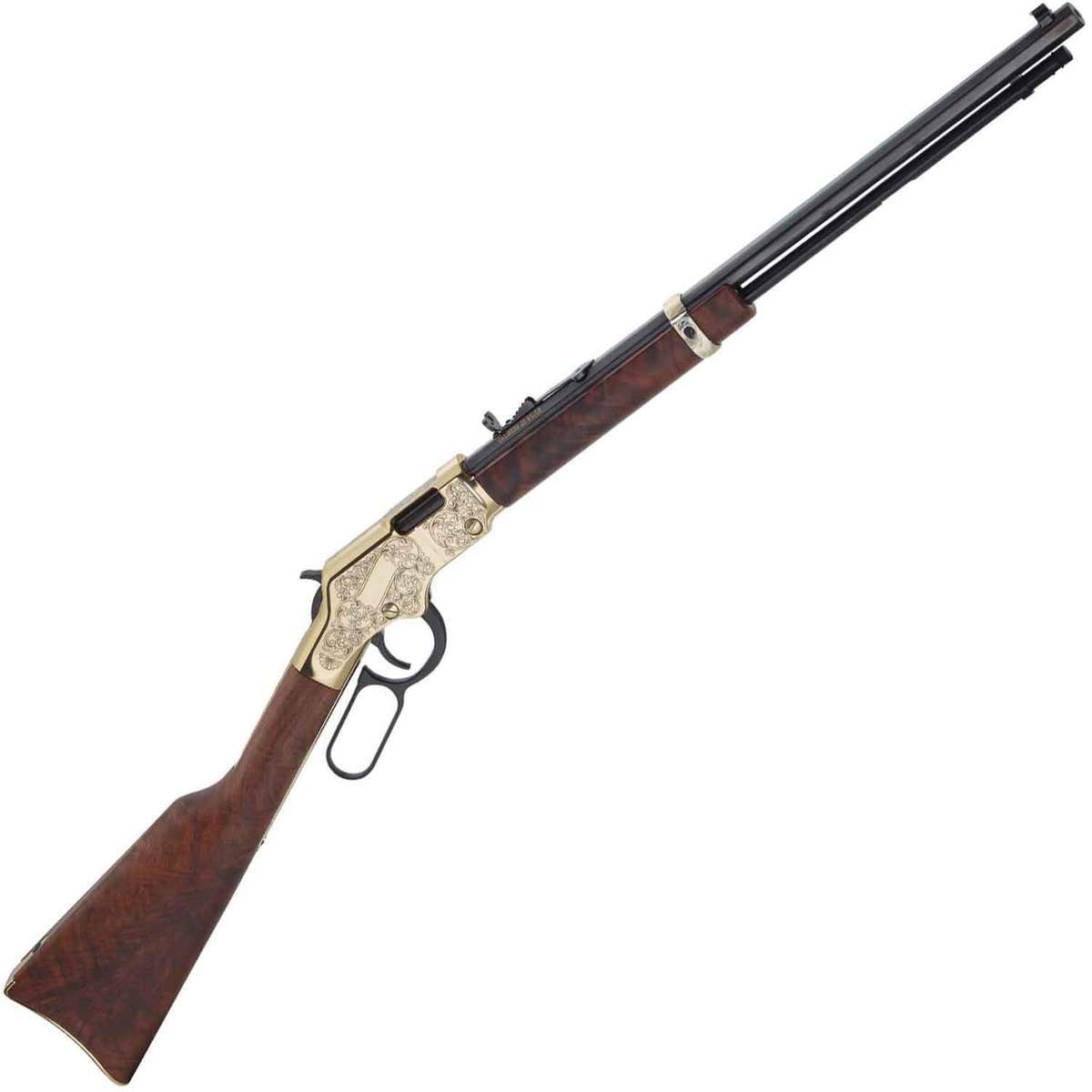 Henry Golden Boy Deluxe Engraved 3rd Edition Brasslite Lever Action Rifle - 17 HMR - 20in - Brown Henry Golden Boy Deluxe Engraved 3rd Edition Brasslite Lever Action Rifle - 17 HMR - 20in - Brown