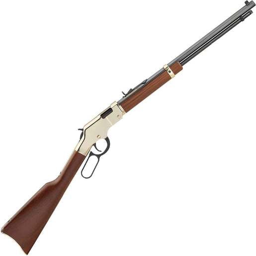 Henry Golden Boy Brasslite Blued Lever Action Rifle - 22 WMR (22 Mag) - 20in - Brown image