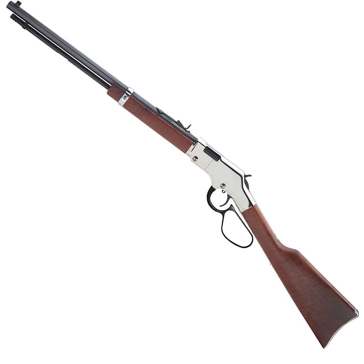 Henry Golden Boy Silver Large Loop American Walnut Lever Action Rifle - 22 Short - 20in - Brown Henry Golden Boy Silver Large Loop American Walnut Lever Action Rifle - 22 Short - 20in - Brown
