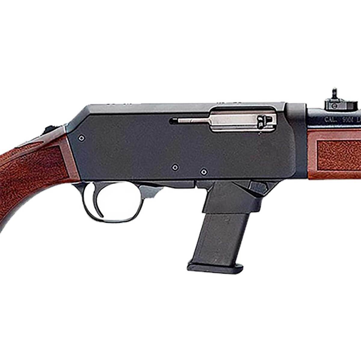 Henry Homesteader Carbine with Glock Magazine Adapter Black Anodized Semi Automatic Rifle - 9mm Luger - 16.4in - Brown Henry Homesteader Carbine with Glock Magazine Adapter Black Anodized Semi Automatic Rifle - 9mm Luger - 16.4in - Brown