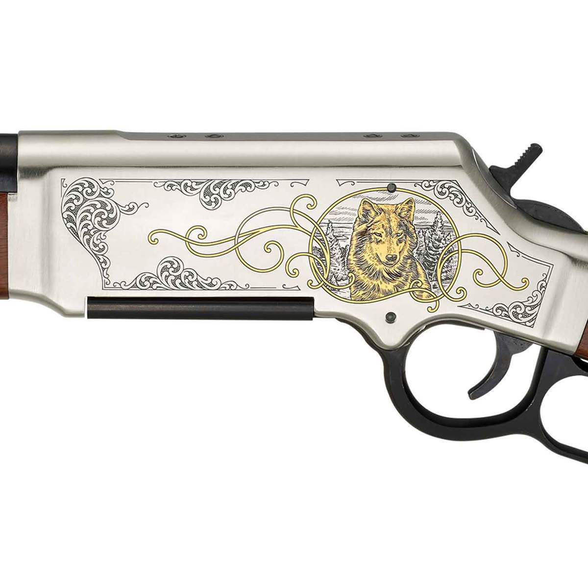 Henry Long Ranger Wildlife Coyote Edition Nickel Plated Lever Action Rifle - 223 Remington Henry Long Ranger Wildlife Coyote Edition Nickel Plated Lever Action Rifle - 223 Remington