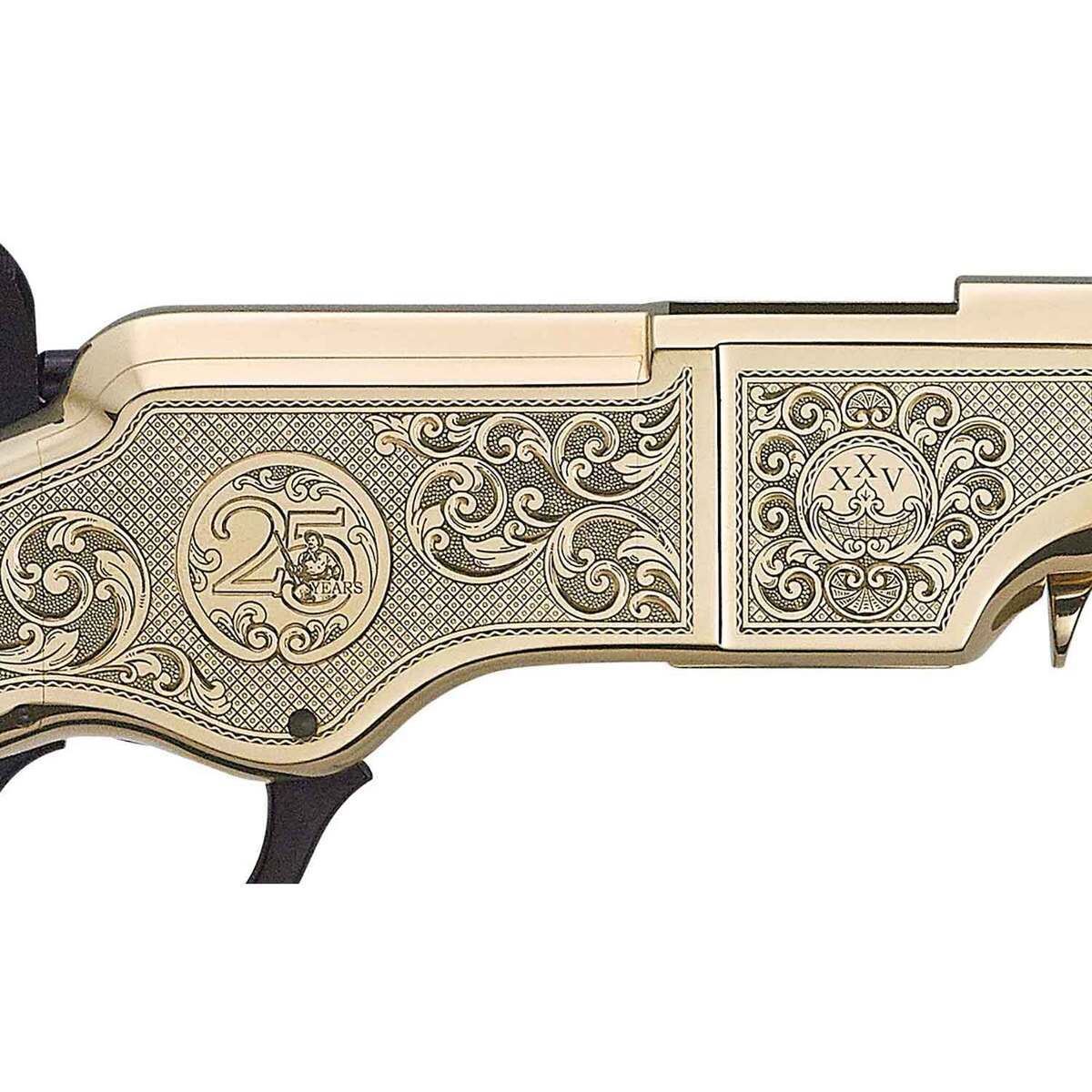 Henry Original Deluxe 25th Anniversary Engraved Blued Brown Lever Action Rifle - 44-40 Winchester - 24.5in - Brown Henry Original Deluxe 25th Anniversary Engraved Blued Brown Lever Action Rifle - 44-40 Winchester - 24.5in - Brown