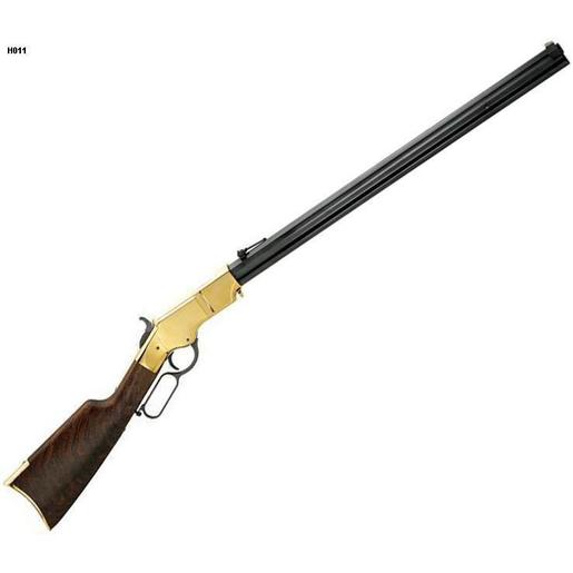 Henry New Original 44-40 Winchester Polished Brass Lever Action Rifle - 20.5in - Brown image