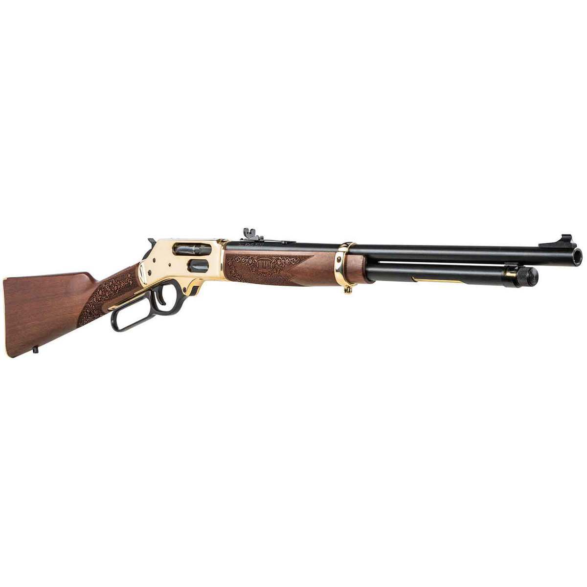 Henry Side Gate 45-70 Government Polished Brass Lever Action Rifle - 20in - Brown Henry Side Gate 45-70 Government Polished Brass Lever Action Rifle - 20in - Brown
