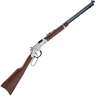 Henry Silver Eagle 2nd Edition Engraved Nickel Receiver Lever Action Rifle - 22 Long Rifle - 20in - Brown