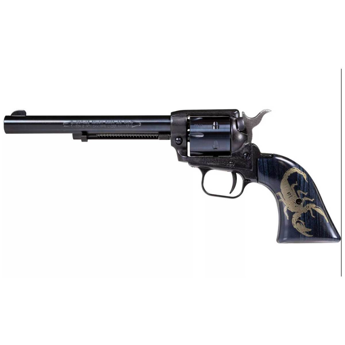 Heritage Rough Rider 22 Long Rifle 6.5in Black/Golden Scorpion Revolver - 6 Rounds Heritage Rough Rider 22 Long Rifle 6.5in Black/Golden Scorpion Revolver - 6 Rounds