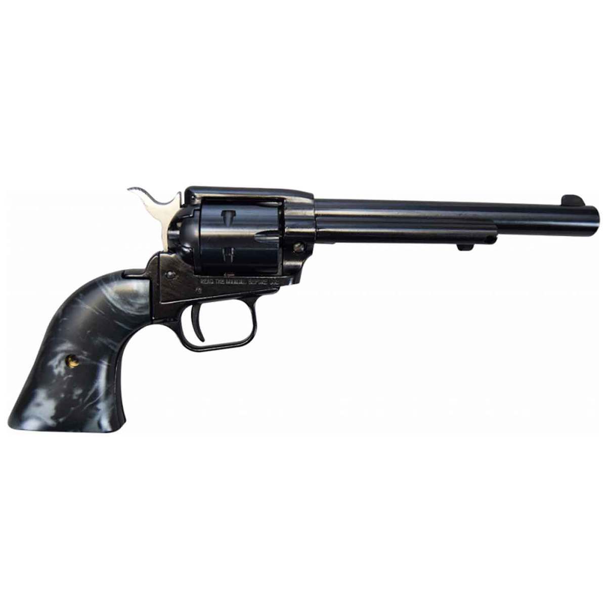 Heritage Rough Rider Black Pearl Grips 22 Long Rifle 6.5in Black Revolver - 6 Rounds Heritage Rough Rider Black Pearl Grips 22 Long Rifle 6.5in Black Revolver - 6 Rounds