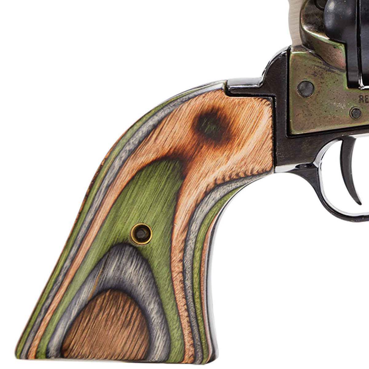 Heritage Rough Rider Camo Laminate Grip 22 Long Rifle 6.5in Blued Revolver - 6 Rounds Heritage Rough Rider Camo Laminate Grip 22 Long Rifle 6.5in Blued Revolver - 6 Rounds