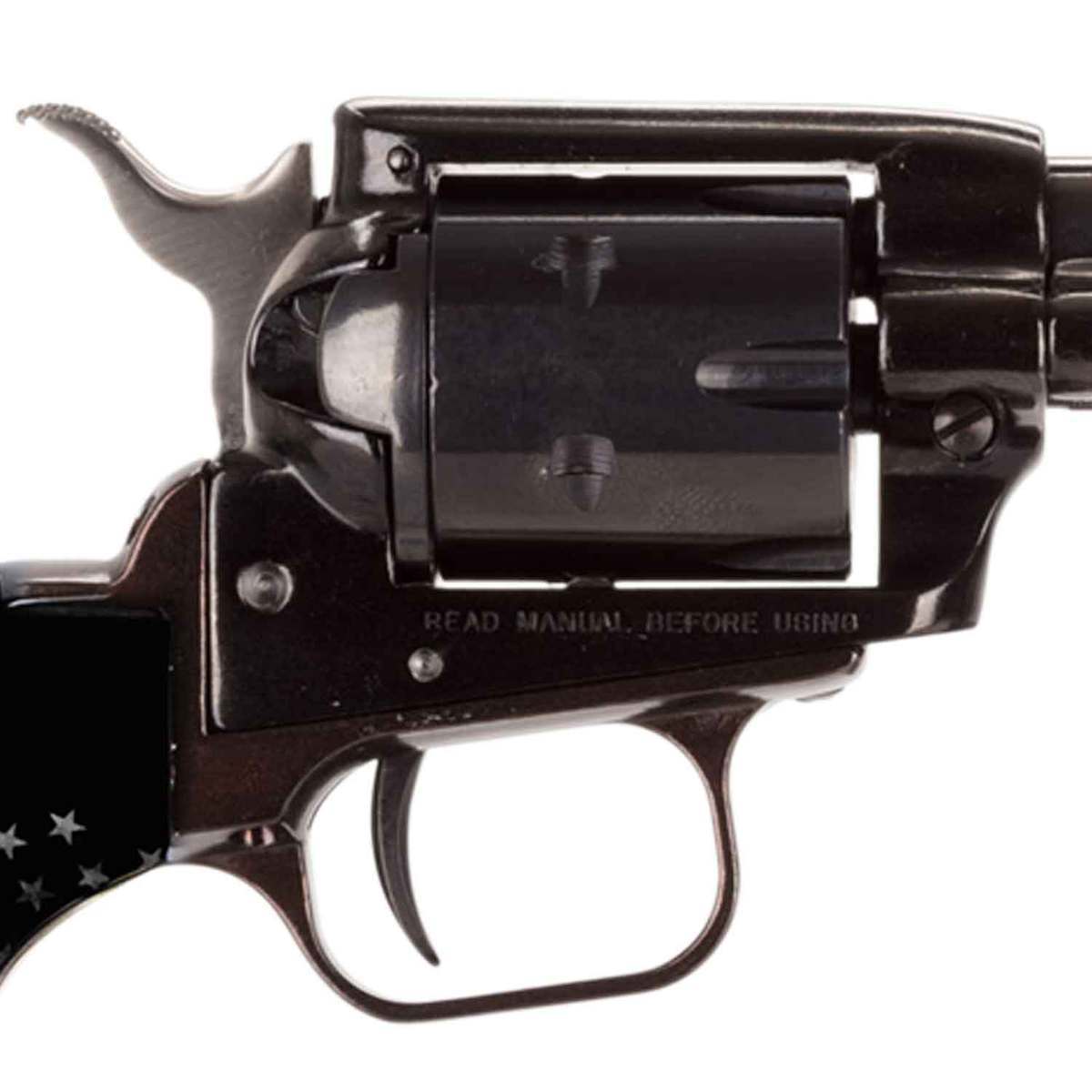 Heritage Rough Rider Flag Cocobolo Grip 22 Long Rifle 6.5in Blued Revolver - 6 Rounds Heritage Rough Rider Flag Cocobolo Grip 22 Long Rifle 6.5in Blued Revolver - 6 Rounds