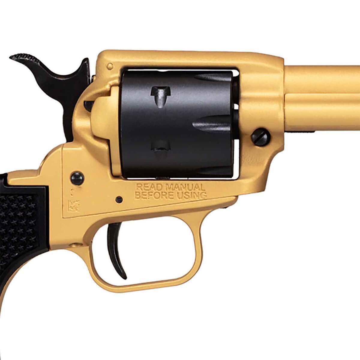 Heritage Rough Rider Small Bore 22 Long Rifle 4.75in Gold Cerakote Revolver - 6 Rounds Heritage Rough Rider Small Bore 22 Long Rifle 4.75in Gold Cerakote Revolver - 6 Rounds