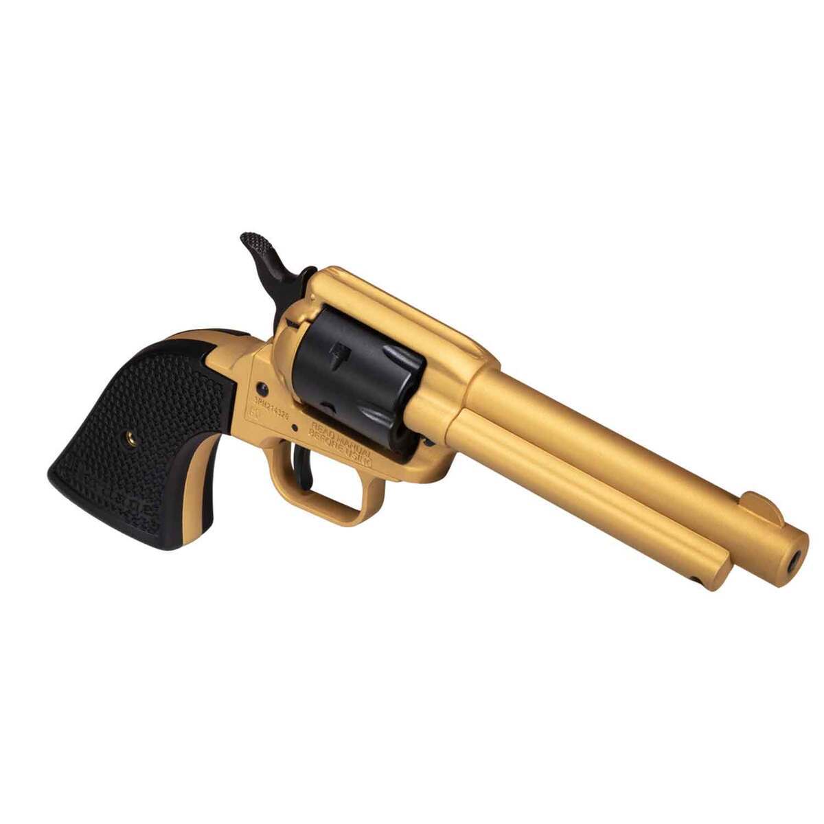 Heritage Rough Rider Small Bore 22 Long Rifle 4.75in Gold Cerakote Revolver - 6 Rounds Heritage Rough Rider Small Bore 22 Long Rifle 4.75in Gold Cerakote Revolver - 6 Rounds