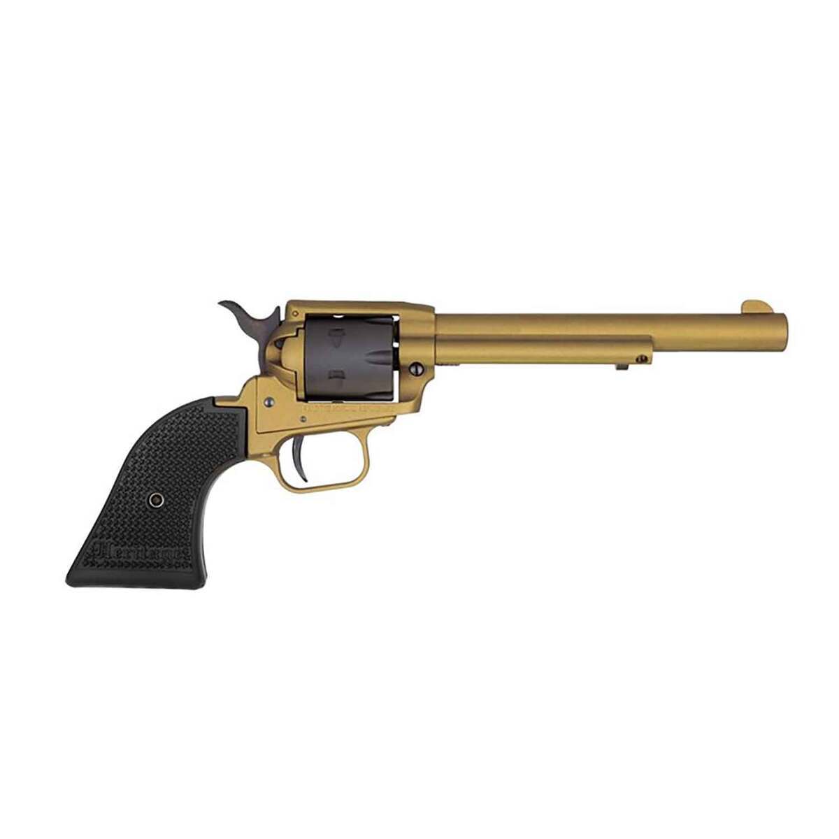 Heritage Rough Rider Small Bore 22 Long Rifle 6.5in Gold Cerakote Revolver - 6 Rounds Heritage Rough Rider Small Bore 22 Long Rifle 6.5in Gold Cerakote Revolver - 6 Rounds