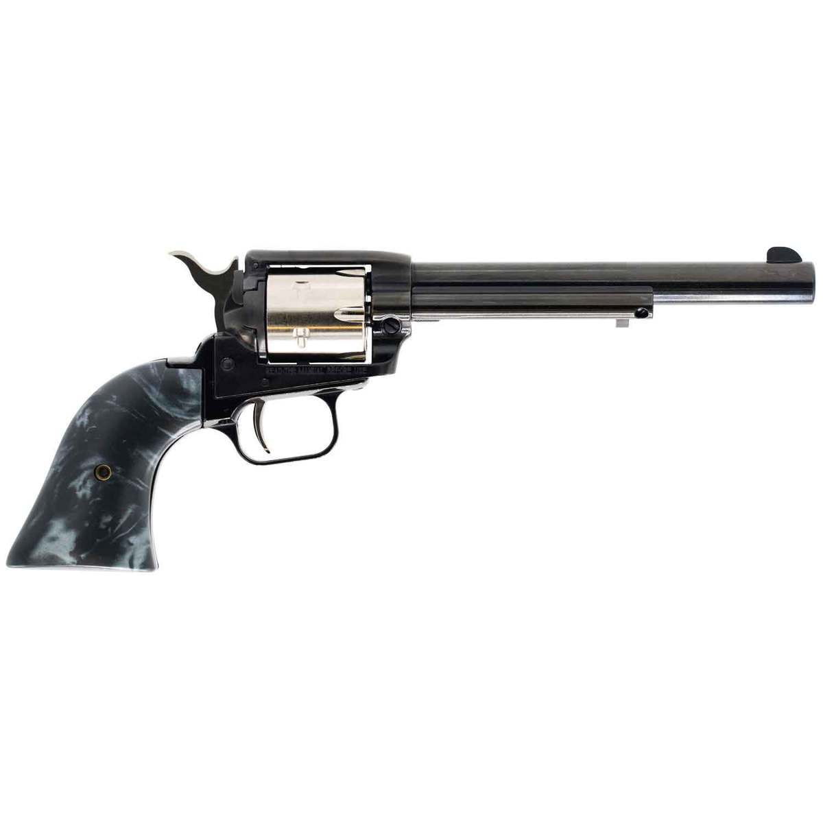 Heritage Rough Rider Small Bore Black Pearl Laminate Grip 22 Long Rifle 6.5in Blued Revolver - 6 Rounds Heritage Rough Rider Small Bore Black Pearl Laminate Grip 22 Long Rifle 6.5in Blued Revolver - 6 Rounds