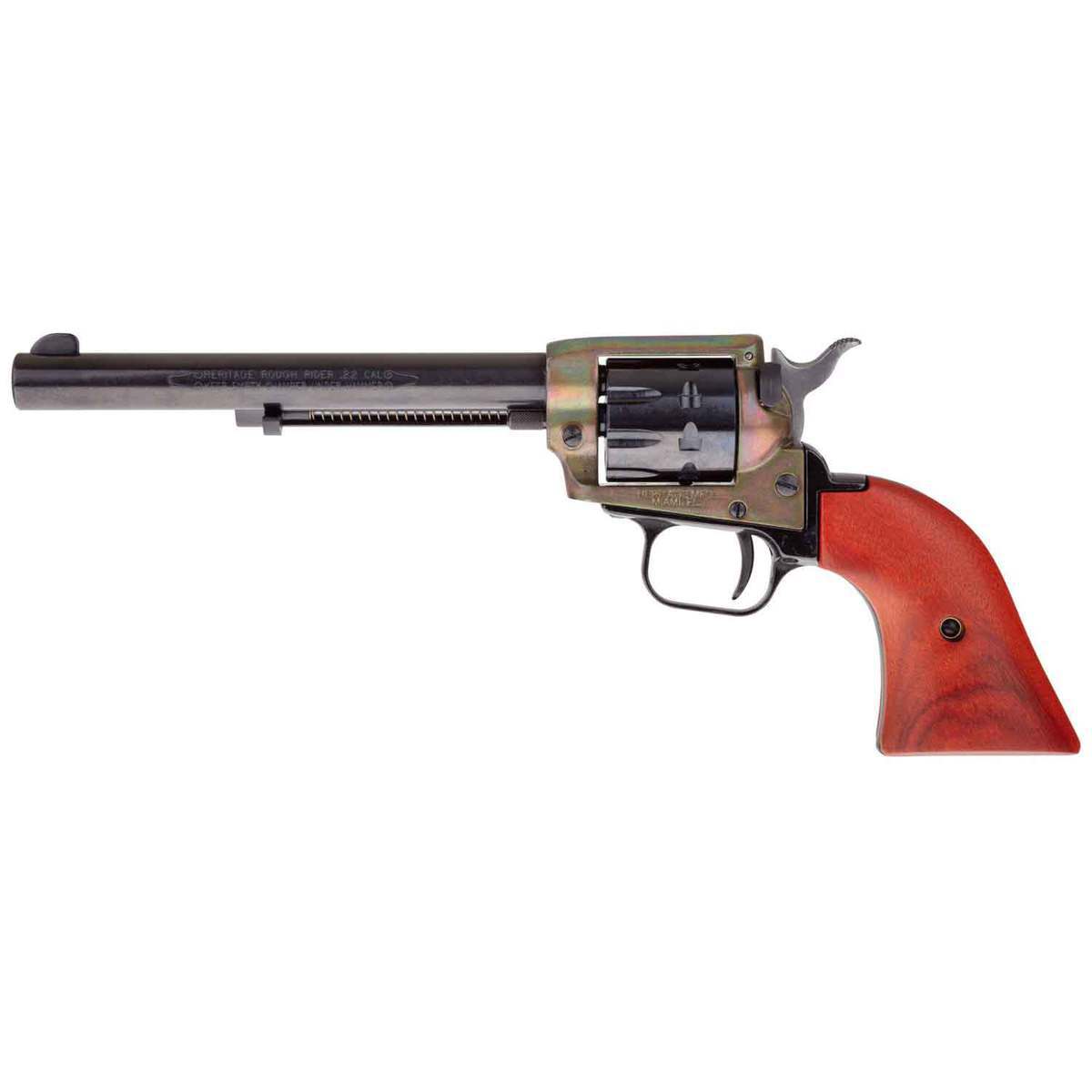Heritage Rough Rider Small Bore Cocobolo Grips 22 Long Rifle 6.5in Blued Revolver - 9 Rounds Heritage Rough Rider Small Bore Cocobolo Grips 22 Long Rifle 6.5in Blued Revolver - 9 Rounds