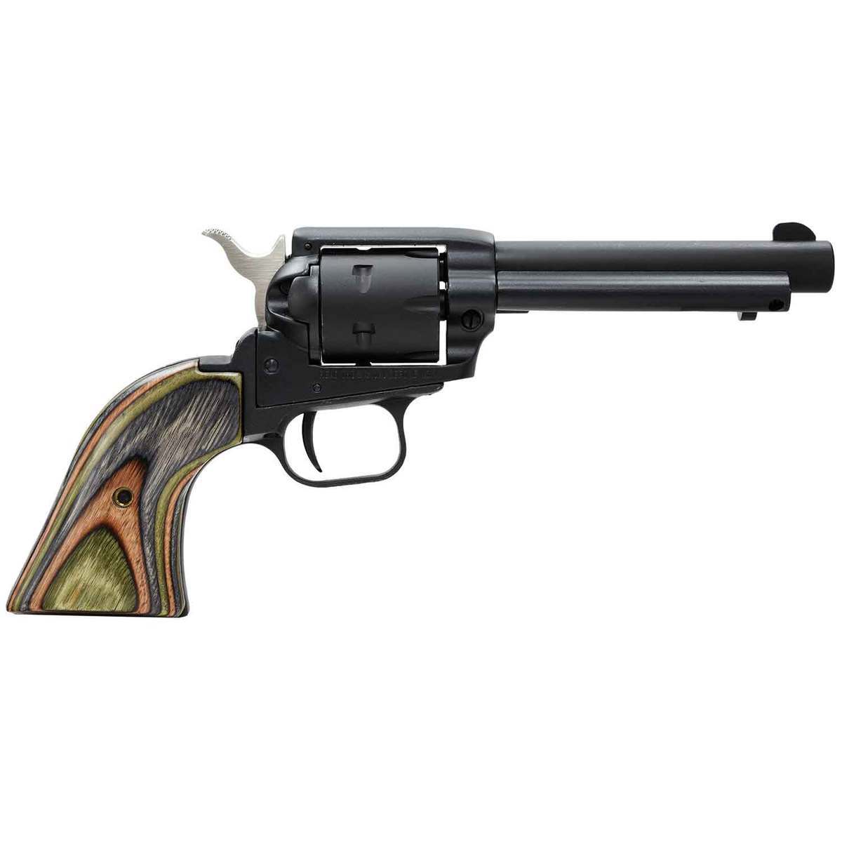 Heritage Rough Rider Small Bore Laminate Grip Camo 22 Long Rifle 4.75in Black Revolver - 6 Rounds Heritage Rough Rider Small Bore Laminate Grip Camo 22 Long Rifle 4.75in Black Revolver - 6 Rounds