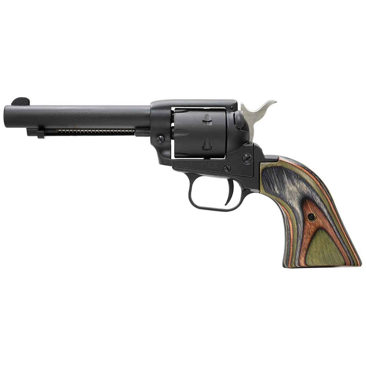 Heritage Rough Rider Small Bore Laminate Grip Camo 22 Long Rifle 4.75in Black Revolver - 6 Rounds Heritage Rough Rider Small Bore Laminate Grip Camo 22 Long Rifle 4.75in Black Revolver - 6 Rounds