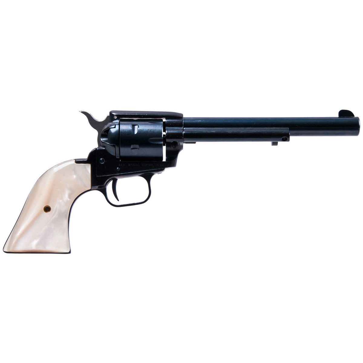 Heritage Rough Rider Small Bore Mother of Pearl Grip 22 Long Rifle 6.5in Blued Revolver - 6 Rounds Heritage Rough Rider Small Bore Mother of Pearl Grip 22 Long Rifle 6.5in Blued Revolver - 6 Rounds