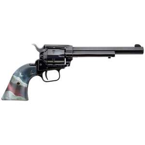 Heritage Rough Rider US Flag Grips 22 Long Rifle 6.5in Black Revolver - 6 Rounds