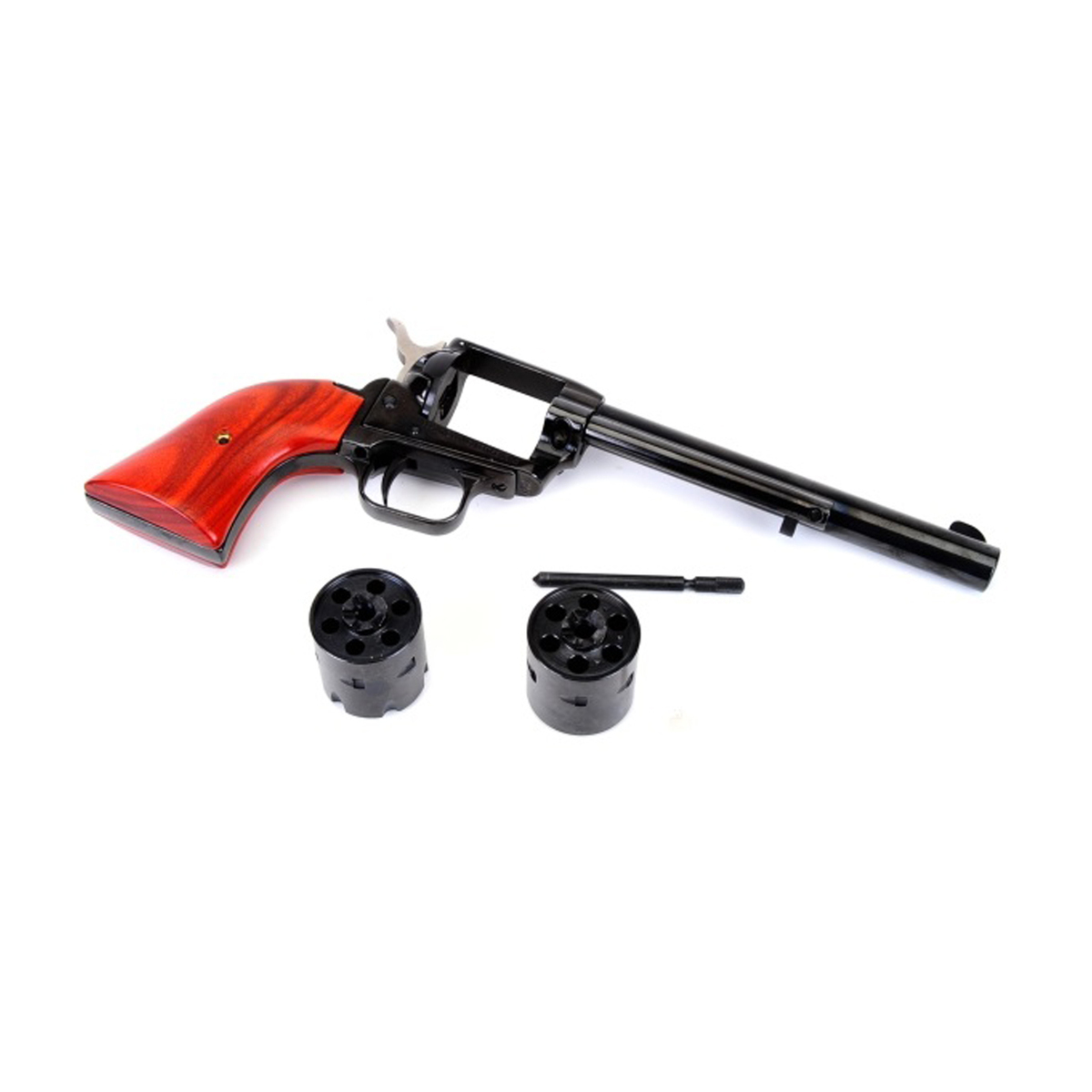 Heritage Small Bore Rough Rider Single Action w/Cocobolo Grips 22 WMR (22 Mag) 6.5in Blued Revolver - 6 Rounds Heritage Small Bore Rough Rider Single Action w/Cocobolo Grips 22 WMR (22 Mag) 6.5in Blued Revolver - 6 Rounds