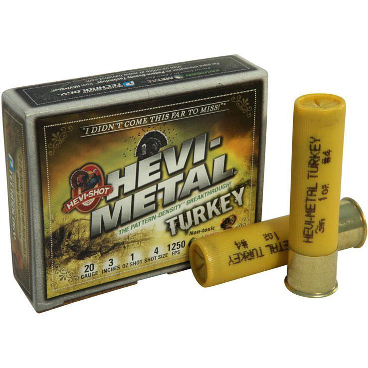 Hevi-Shot Hevi-Metal 20 Gauge 3in 1oz Turkey Shotshells - 5 Rounds Hevi-Shot Hevi-Metal 20 Gauge 3in 1oz Turkey Shotshells - 5 Rounds