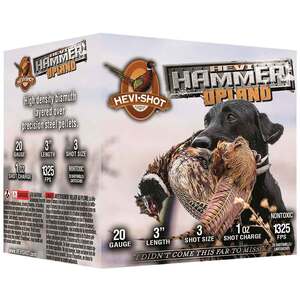 Hevi-Shot Hammer Upland 20 Gauge 3in #3 1oz Upland Shotshells - 25 Rounds Hevi-Shot Hammer Upland 20 Gauge 3in #3 1oz Upland Shotshells - 25 Rounds