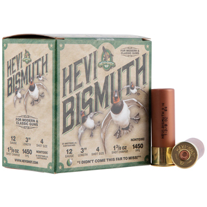 Hevi-Shot Hevi-Bismuth 12 Gauge 3in #4 1-3/8oz Waterfowl Shotshells - 25 Rounds