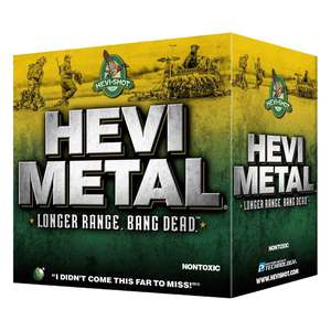 Hevi-Shot Hevi-Metal Longer Range 12 Gauge 3in #4 1-1/4oz Waterfowl Shotshells - 25 Rounds Hevi-Shot Hevi-Metal Longer Range 12 Gauge 3in #4 1-1/4oz Waterfowl Shotshells - 25 Rounds