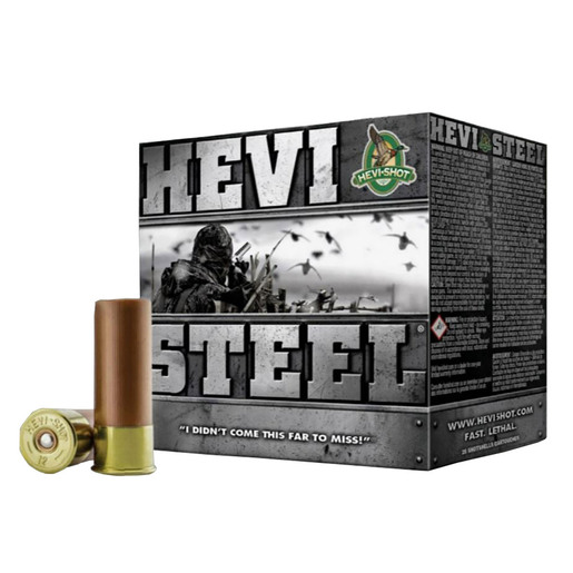 Hevi-Shot Hevi-Steel 12 Gauge 2-3/4in #4 1-1/8oz Waterfowl Shotshells Ammo - 25 Rounds Ammo - #4 25 Rounds - #4 Ammo