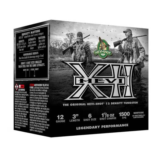 Hevi-Shot Hevi-XII 12 Gauge 3in #6 1-1/8oz Waterfowl Shotshells – 25 Rounds – #6