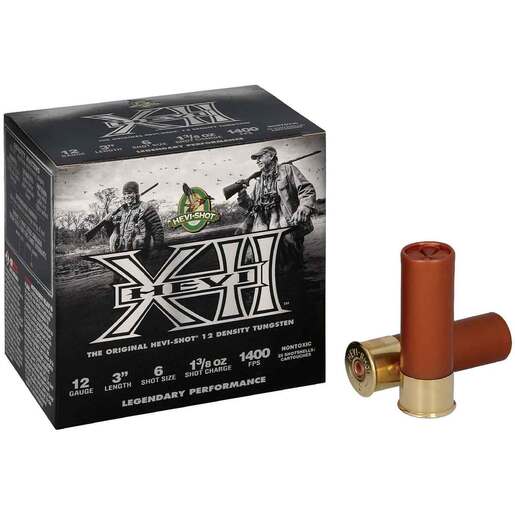 Hevi-Shot Hevi-XII 12 Gauge 3in #6 1-3/8oz Waterfowl Shotshells – 25 Rounds – #6