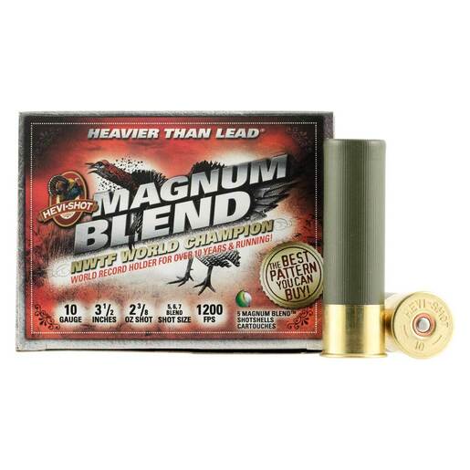 Hevi-Shot Magnum Blend 10 Gauge 3-1/2in #5 2-3/8oz Turkey Shotshells Ammo - 5 Rounds Ammo - #5 5 Rounds - #5 Ammo