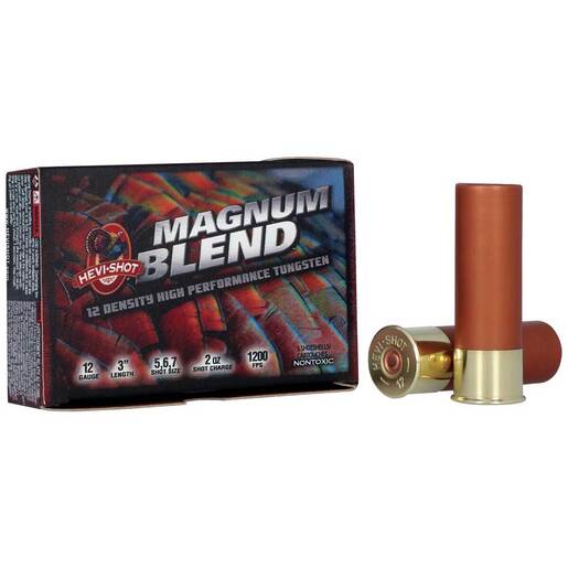 Hevi-Shot Magnum Blend 12 Gauge 3in #567 2oz Turkey Shotshells Ammo - 5 Rounds Ammo - #567 5 Rounds - #567 Ammo