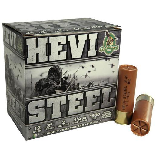 Hevi-Shot Hevi-Steel 12 Gauge 3in #2 1-1/4oz Waterfowl Shotshells Ammo - 25 Rounds Ammo - #2 25 Rounds - #2 Ammo
