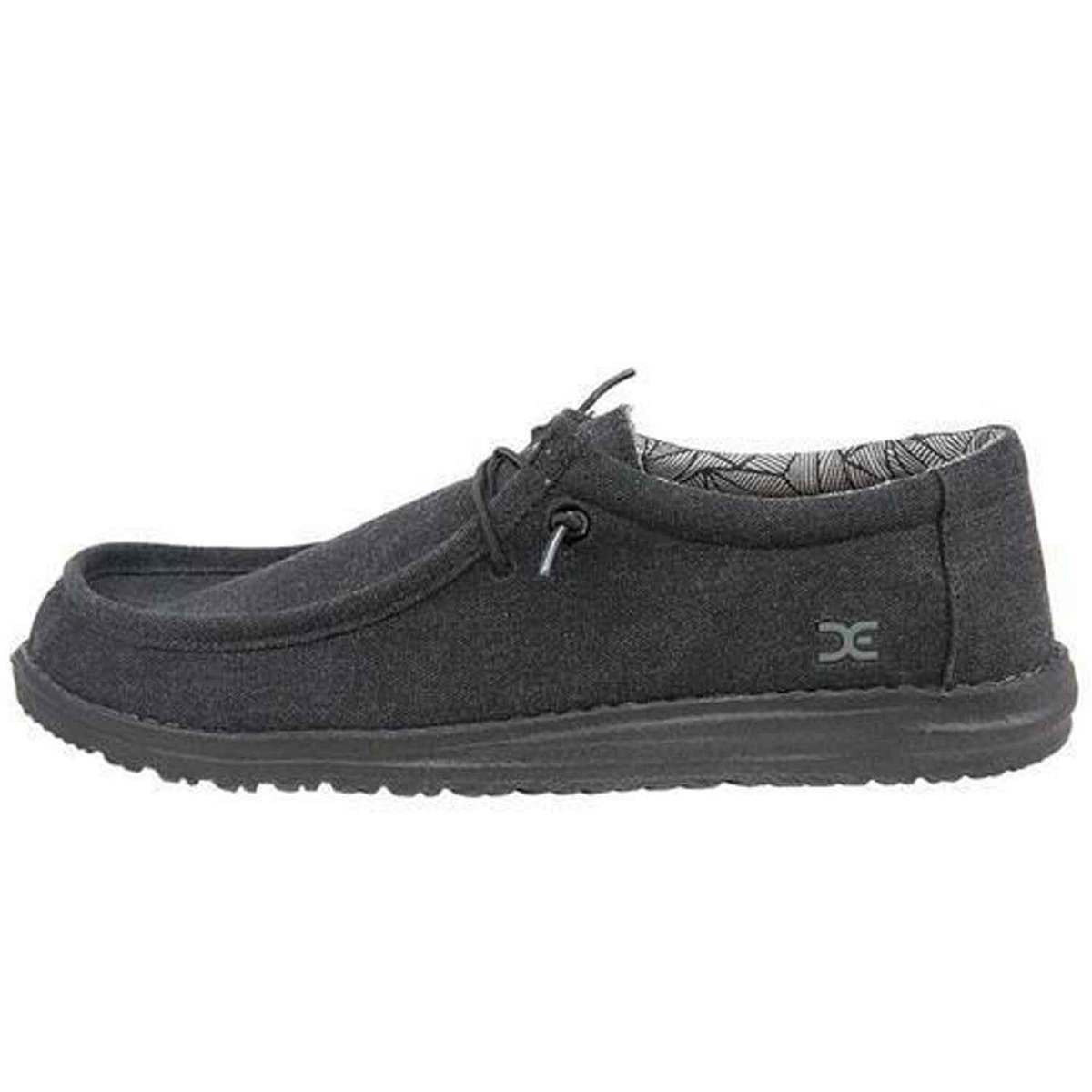 Hey Dude Men's Wally Canvas Casual Shoes - Black - Size 13 - Black 13 ...