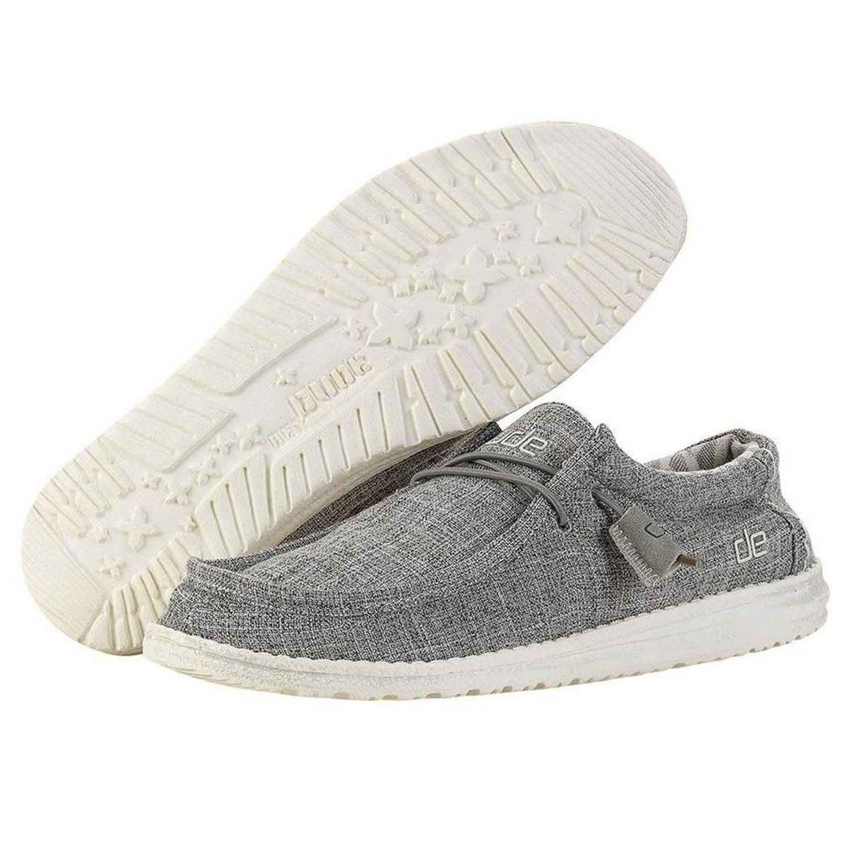 Hey Dude Men's Wally Canvas Casual Shoes - Linen Iron - Size 11 - Linen Iron 11 Hey Dude Men's Wally Canvas Casual Shoes - Linen Iron - Size 11 - Linen Iron 11