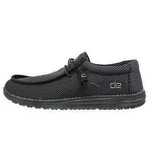 Hey Dude Men's Wally Sox Classic Casual Shoes - Black - Size 12