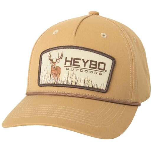 Heybo Deer Patch Rope Adjustable Hat - Tan One Size Fits Most - Heybo